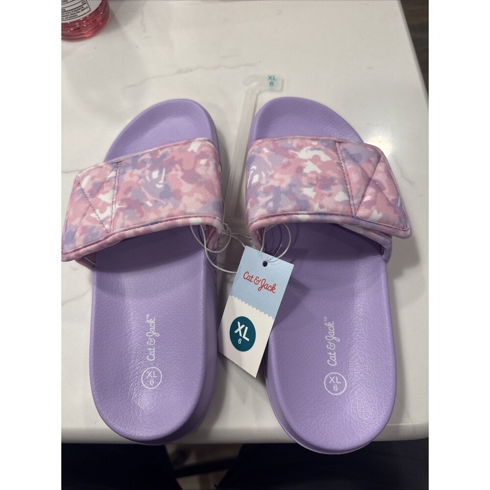 Girls' Kris Sport Slide Sandals - Cat & Jack Purple XL